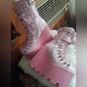 Pink Spiked Traitor boots
